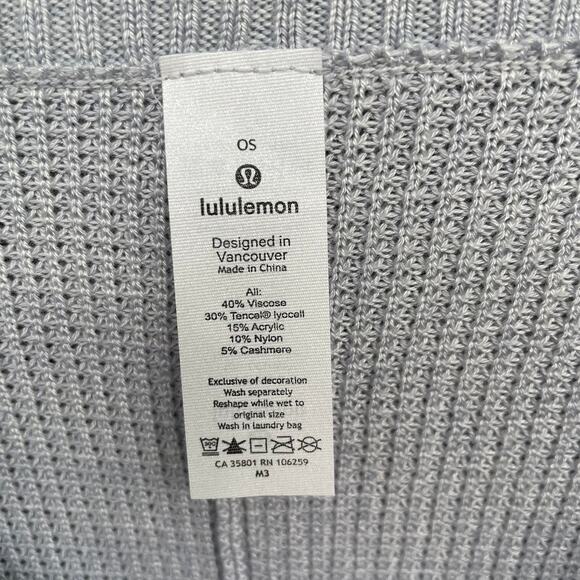 Lululemon Cape Forward Flow Knit Soft Gray One Size Athleisure Yoga Versatile OS - Picture 8 of 10